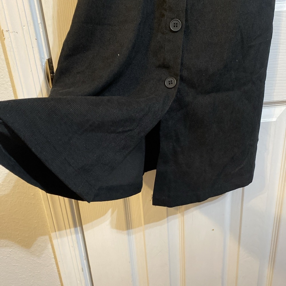 Shein Overall Corduroy, Dress Size S Pockets Mini Adjustable Black - Picture 3 of 11